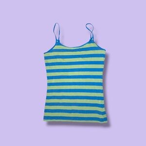 Arizona Jean Company Blue and Green Striped Camisole